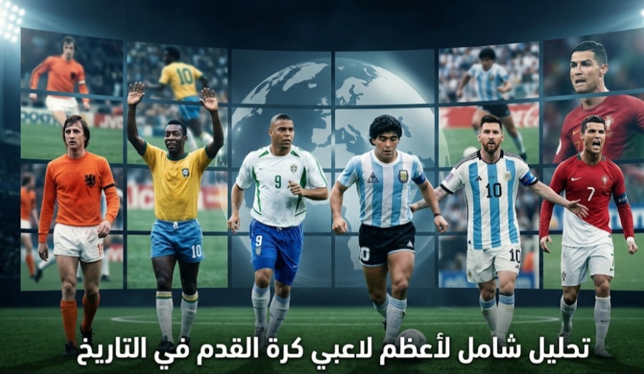تصنيف أعظم لاعبي كرة القدم في التاريخ – تحليل شامل بالأرقام والإنجازات